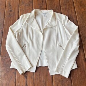 NWOT White House Black Market Elegant Cream Jacket  - Size 14